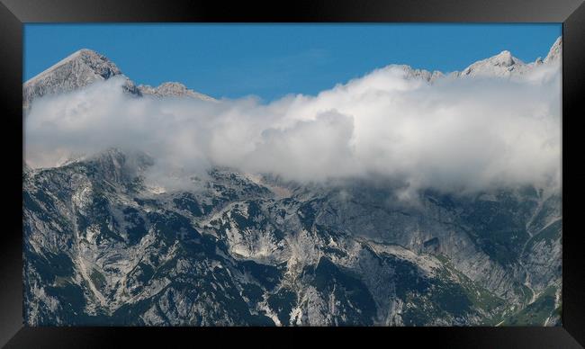  Mountain in the clouds Framed Print by Ranko Dokmanovic