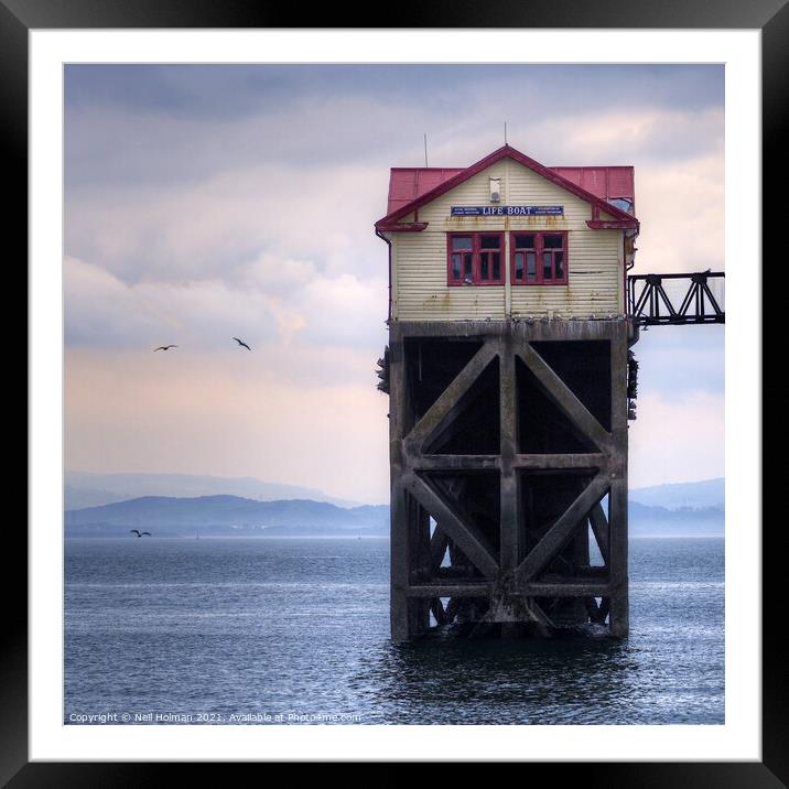 Old Lifeboat Building Mumbles Framed Mounted Print by Neil Holman