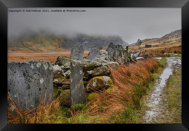 Cwmorthin Slate Quarry, Snowdonia Framed Print by Neil Holman