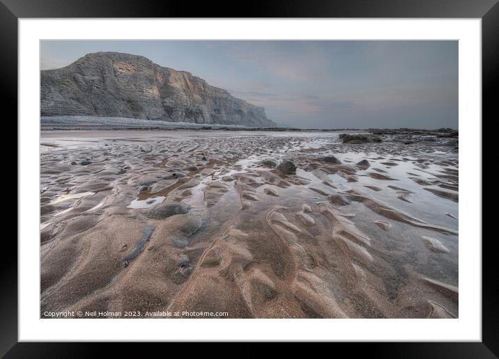 Sand Ripples on Glamorgan Heritage Coast Framed Mounted Print by Neil Holman