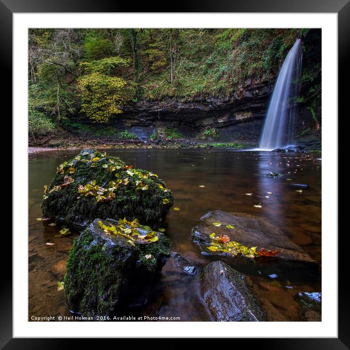 Sgwd Gwladus / Lady Falls Framed Mounted Print by Neil Holman