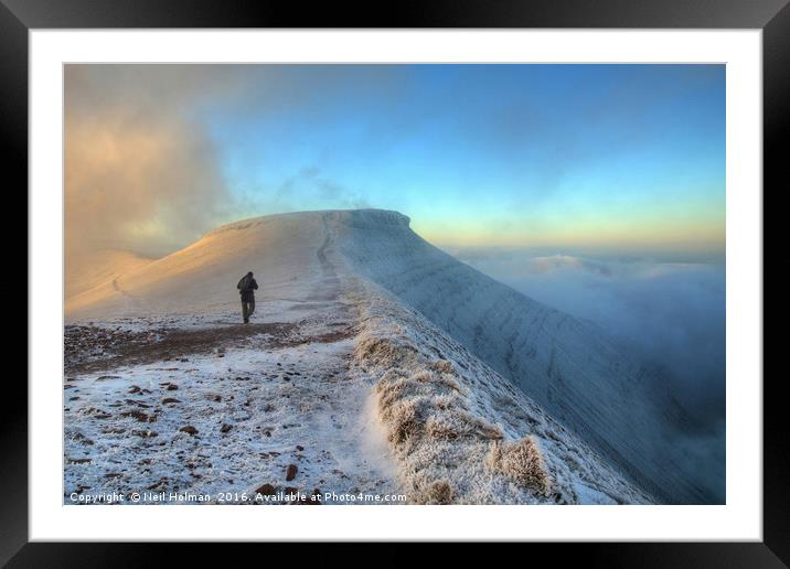 Corn Du, Brecon Beacons Framed Mounted Print by Neil Holman