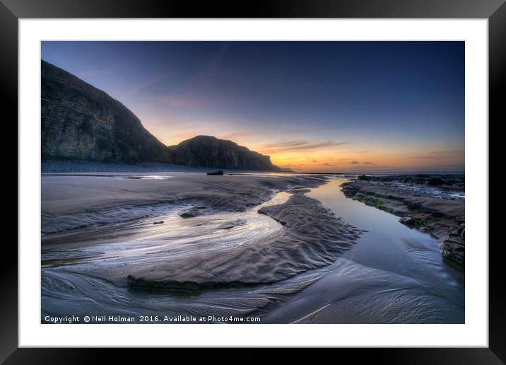 Traeth Mawr Sunrise  Framed Mounted Print by Neil Holman