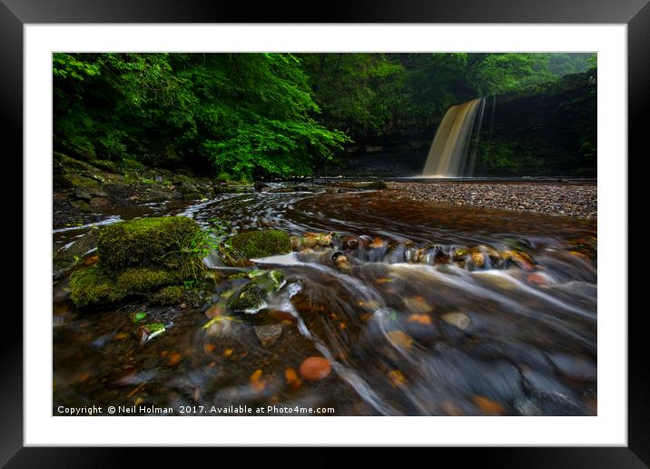 Sgwd Gwladus / Lady Falls Framed Mounted Print by Neil Holman