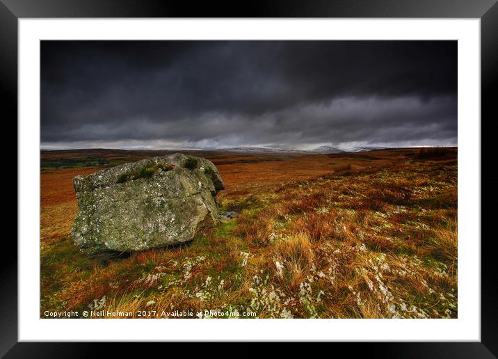 A Brecon Beacons view from Cefn Cadlan  Framed Mounted Print by Neil Holman