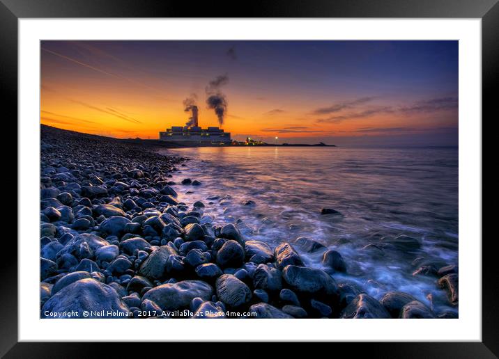 Aberthaw Power Station  Framed Mounted Print by Neil Holman