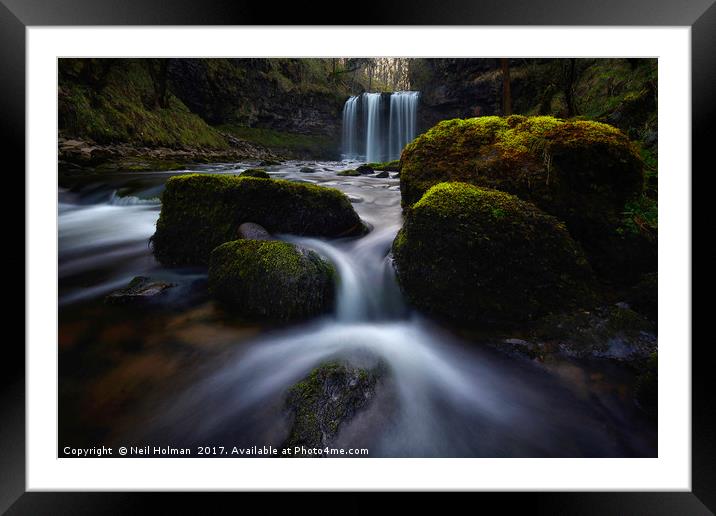 Sgwd yr Eira Waterfall Framed Mounted Print by Neil Holman