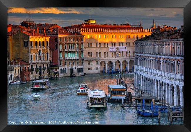 The Grand Canal Venice  Framed Print by Neil Holman
