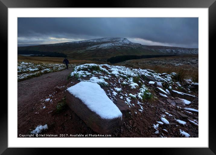 Walk the Brecon Beacons Framed Mounted Print by Neil Holman