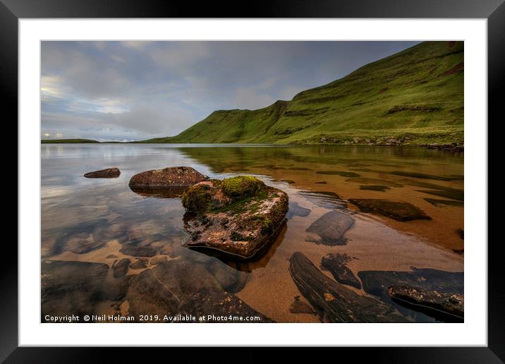 Llyn y Fan Fawr, Brecon Beacons Framed Mounted Print by Neil Holman