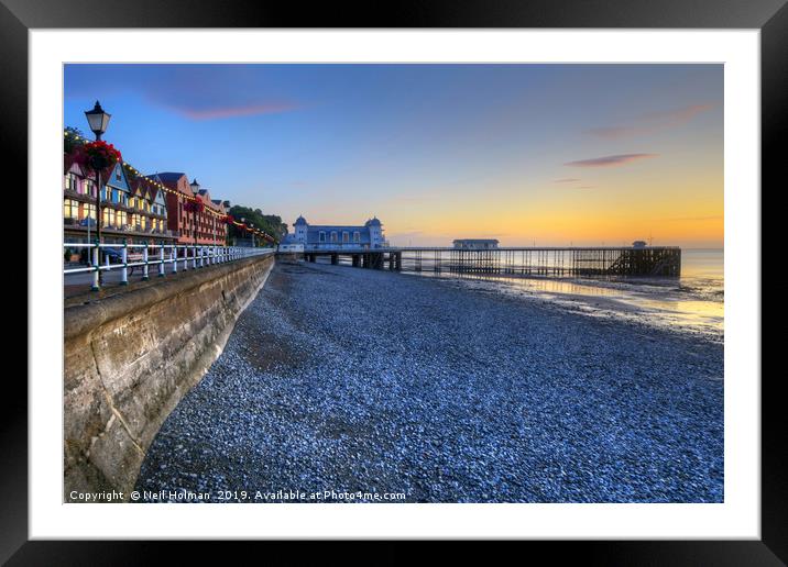 Penarth Pier, Sunrise Framed Mounted Print by Neil Holman