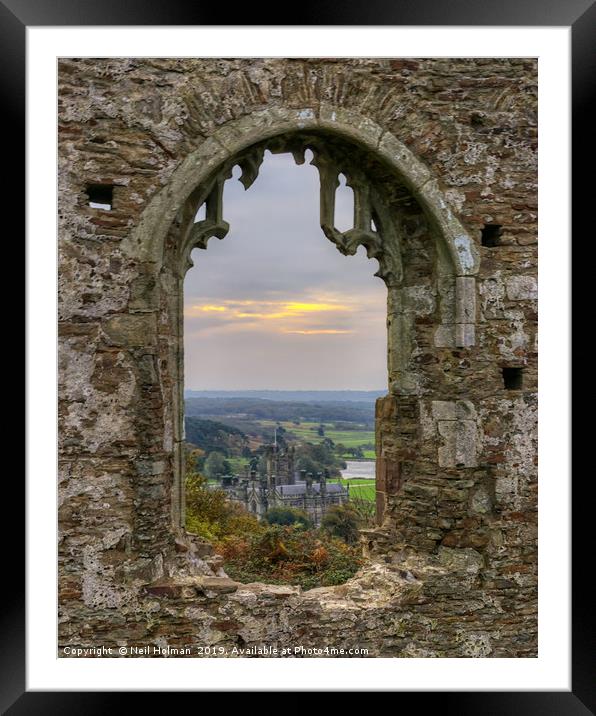 Margam Castle  Framed Mounted Print by Neil Holman