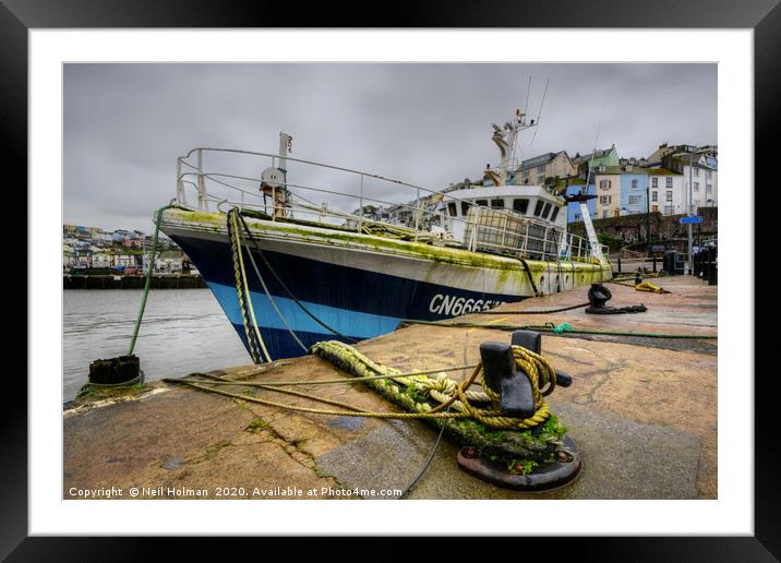Brixham Fishing Boat Framed Mounted Print by Neil Holman