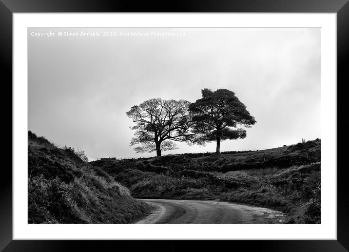 Two Trees Framed Mounted Print by Simon Annable