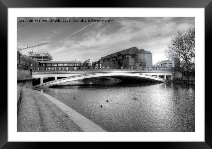 Derby Cityscape Framed Mounted Print by Simon Annable