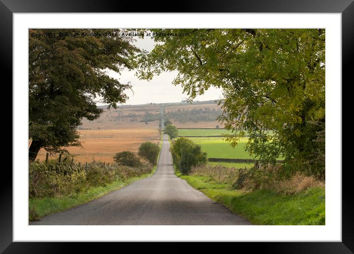 British Roman Road Framed Mounted Print by Simon Annable