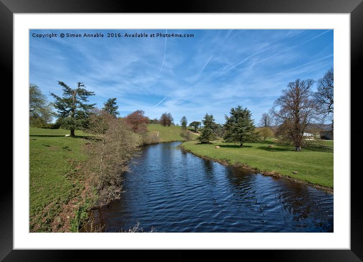 River Derwent Derbyshire Framed Mounted Print by Simon Annable