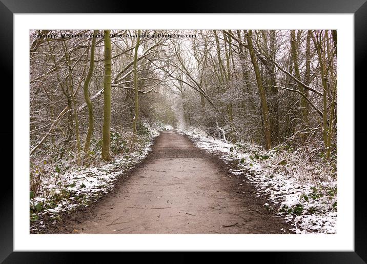 Winter Trail Framed Mounted Print by Simon Annable