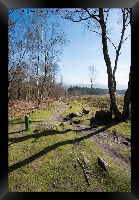 Cromford Moor Trail Framed Print by Simon Annable