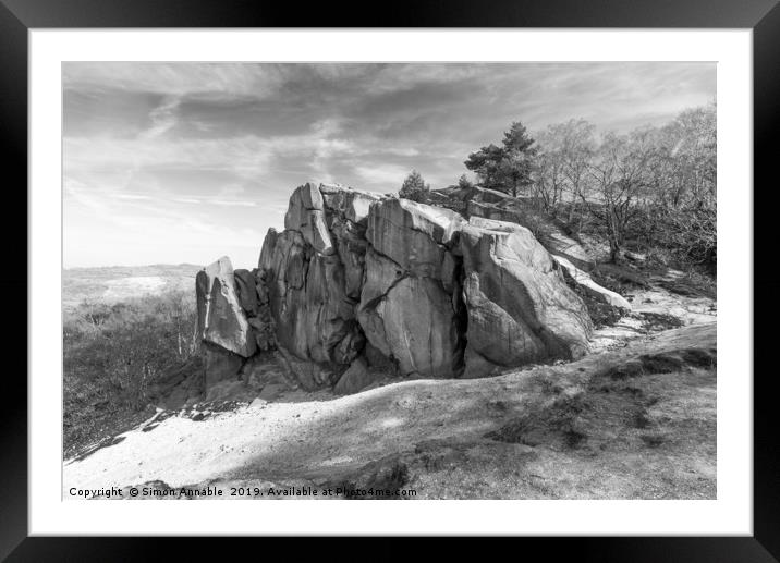 Big Old Rock Framed Mounted Print by Simon Annable