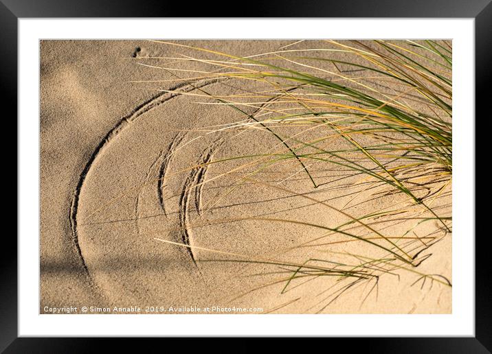 Grass Signs Framed Mounted Print by Simon Annable