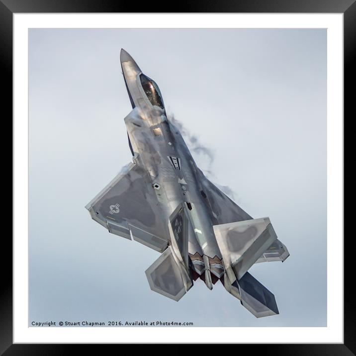 Raptor F22RIAT at Fairford 2016 Framed Mounted Print by Stuart Chapman