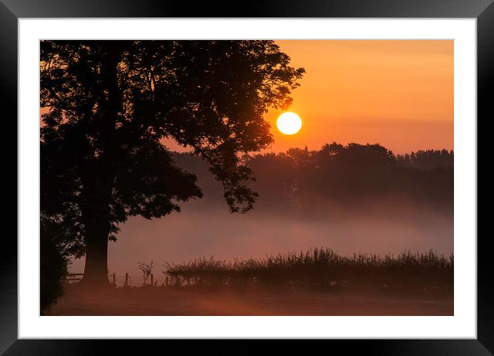 A September sunrise Framed Mounted Print by Caroline Burton