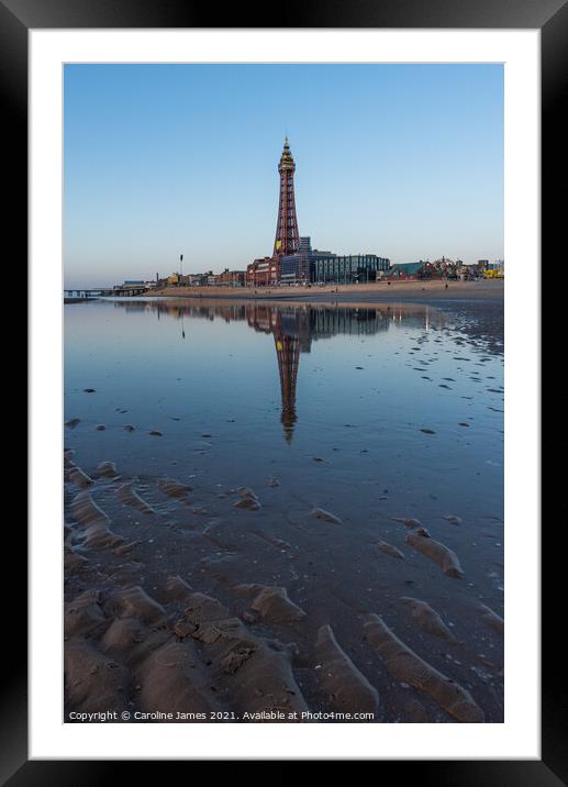 Tower Reflections Framed Mounted Print by Caroline James