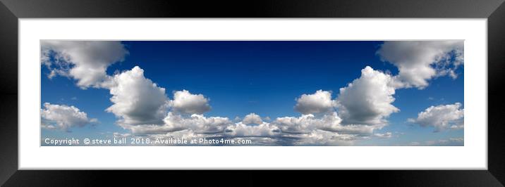 Sky panoramic 2 Framed Mounted Print by steve ball