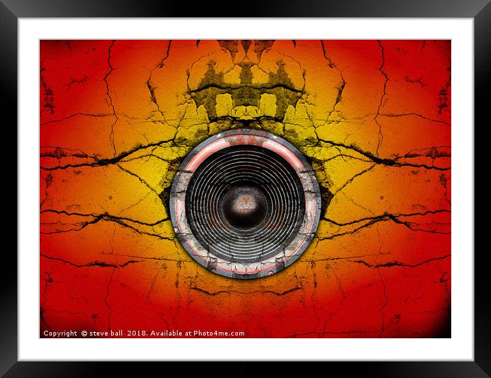 Wall of sound Framed Mounted Print by steve ball