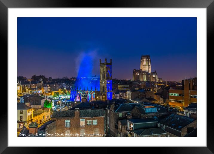 May Blitz Blue Framed Mounted Print by Alan Dow