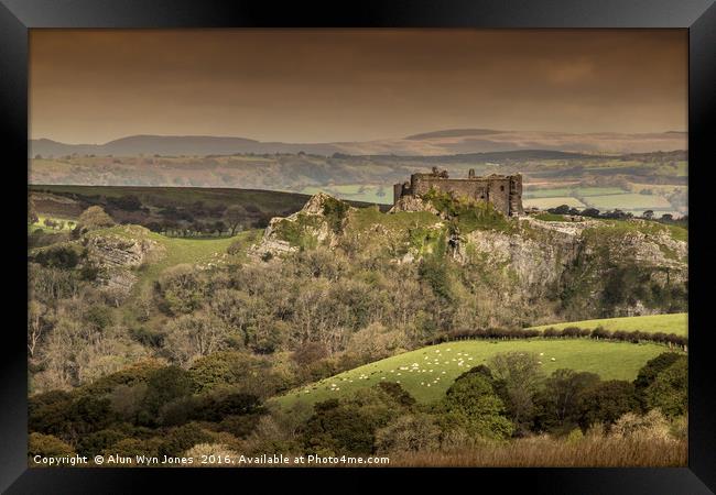 Carreg Cennen Castle Framed Print by Alun Wyn Jones