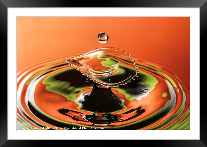 water drop Framed Mounted Print by Paul Allen