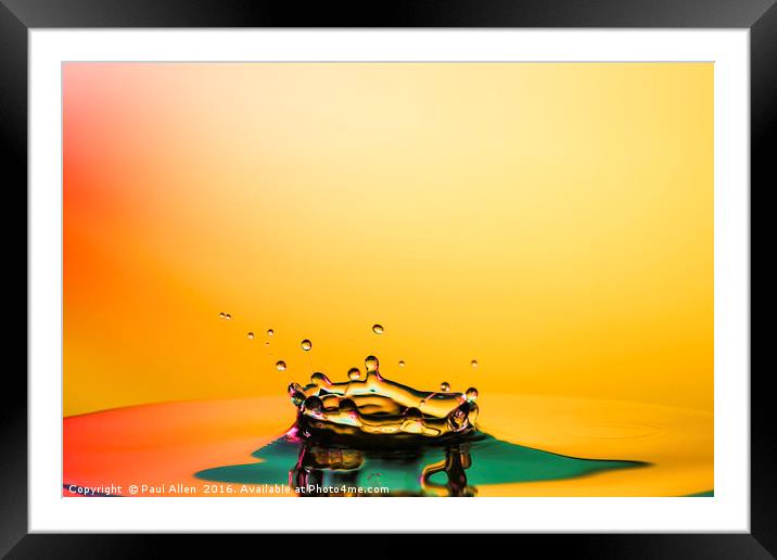 water drop Framed Mounted Print by Paul Allen