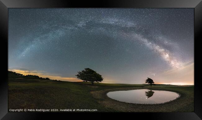 Milky Way Arch at Ditchling Beacon Framed Print by Pablo Rodriguez