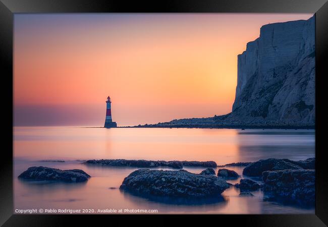 Sunset at Beachy Head Framed Print by Pablo Rodriguez