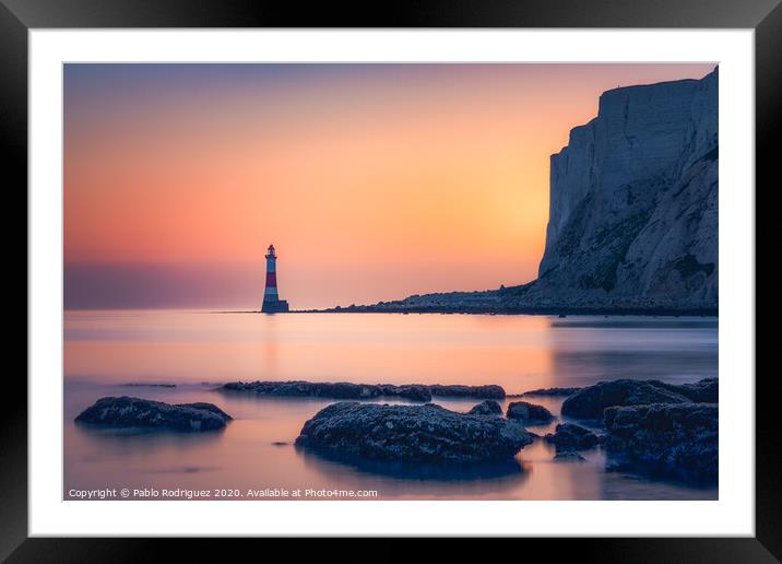 Sunset at Beachy Head Framed Mounted Print by Pablo Rodriguez