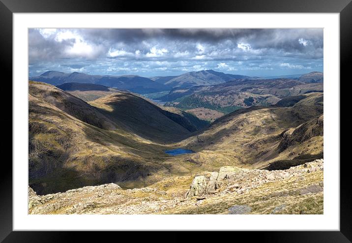 View From the Summit of Scafell Pike Framed Mounted Print by Carl Blackburn