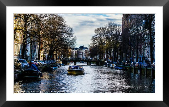 Tourists on a Boat Framed Mounted Print by Zac Magner