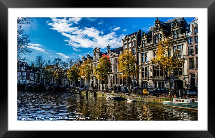 Tree Lined Canal Framed Mounted Print by Zac Magner