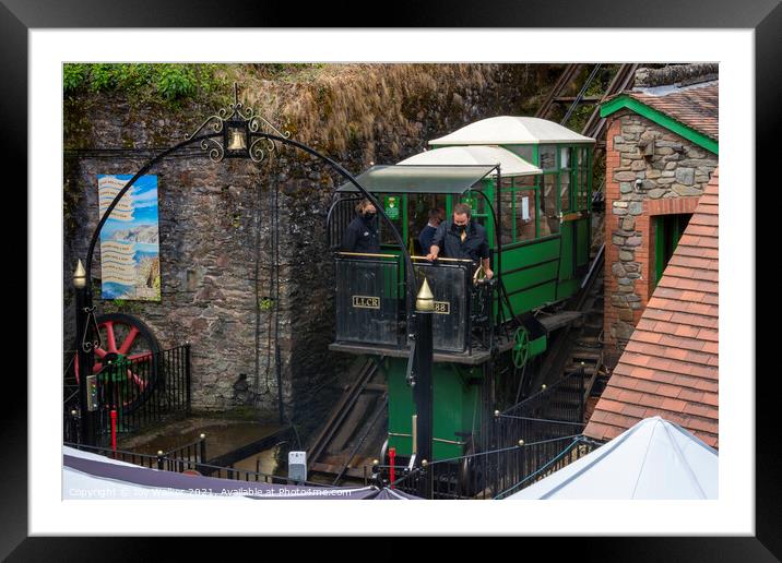 Lynton and Lynmouth water powered cliff railway, Devon, England, Framed Mounted Print by Joy Walker