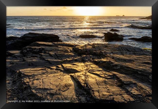 Constantine bay, Cornwall, England, UK Framed Print by Joy Walker