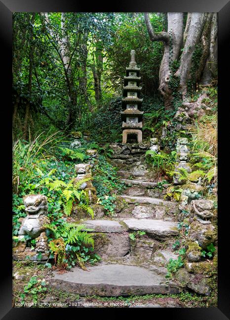 A Japanese tiered tower called a pagoda Framed Print by Joy Walker