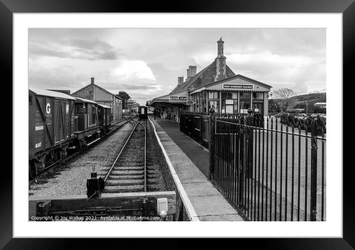 Minehead railway station, Somerset, UK Framed Mounted Print by Joy Walker