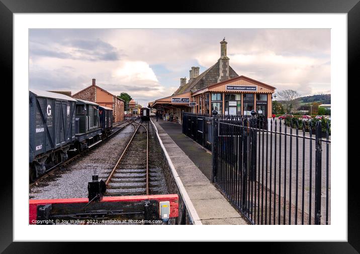 Minehead railway station, Somerset, UK Framed Mounted Print by Joy Walker