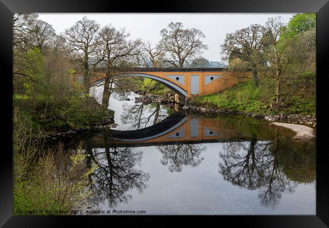 The road bridge over the river Lune Framed Print by Joy Walker