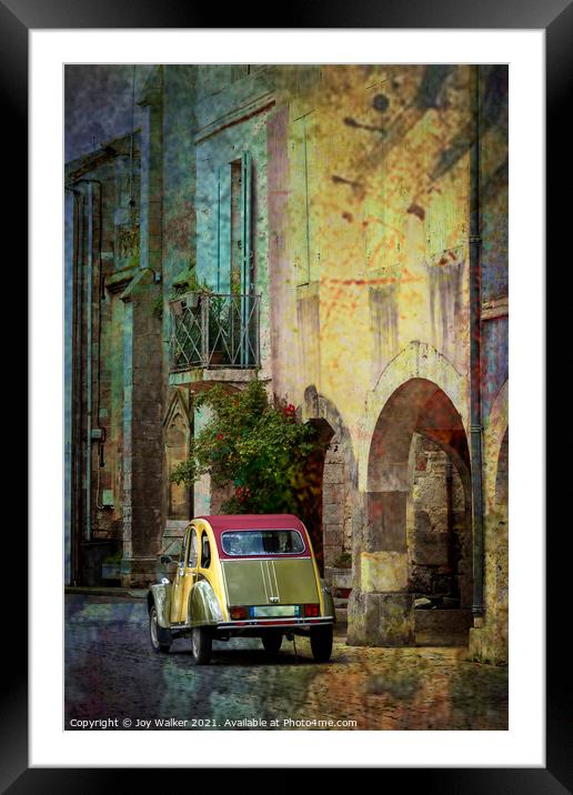 The Citreon 2CV car  Framed Mounted Print by Joy Walker