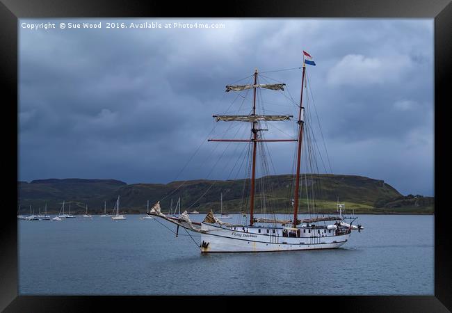 Flying Dutchman tall ship Framed Print by Sue Wood