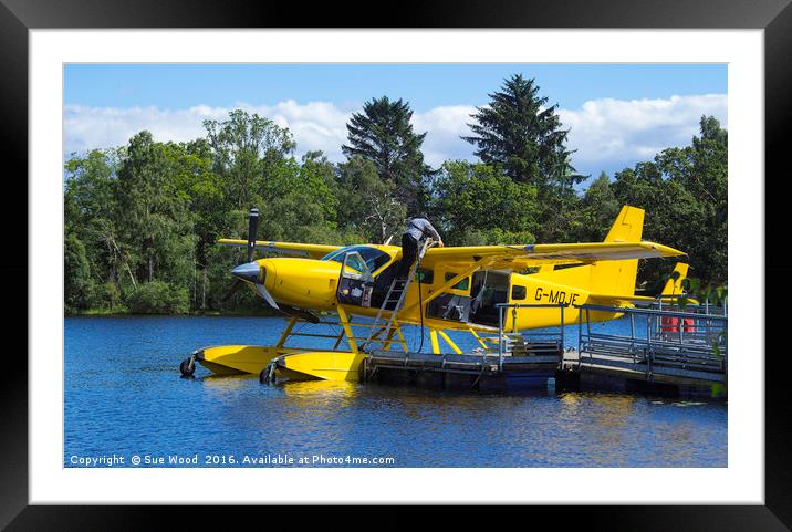cessna seaplane refueling Framed Mounted Print by Sue Wood