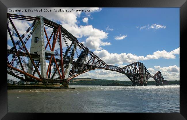 Scotland's Forth Rail Bridge under wraps Framed Print by Sue Wood